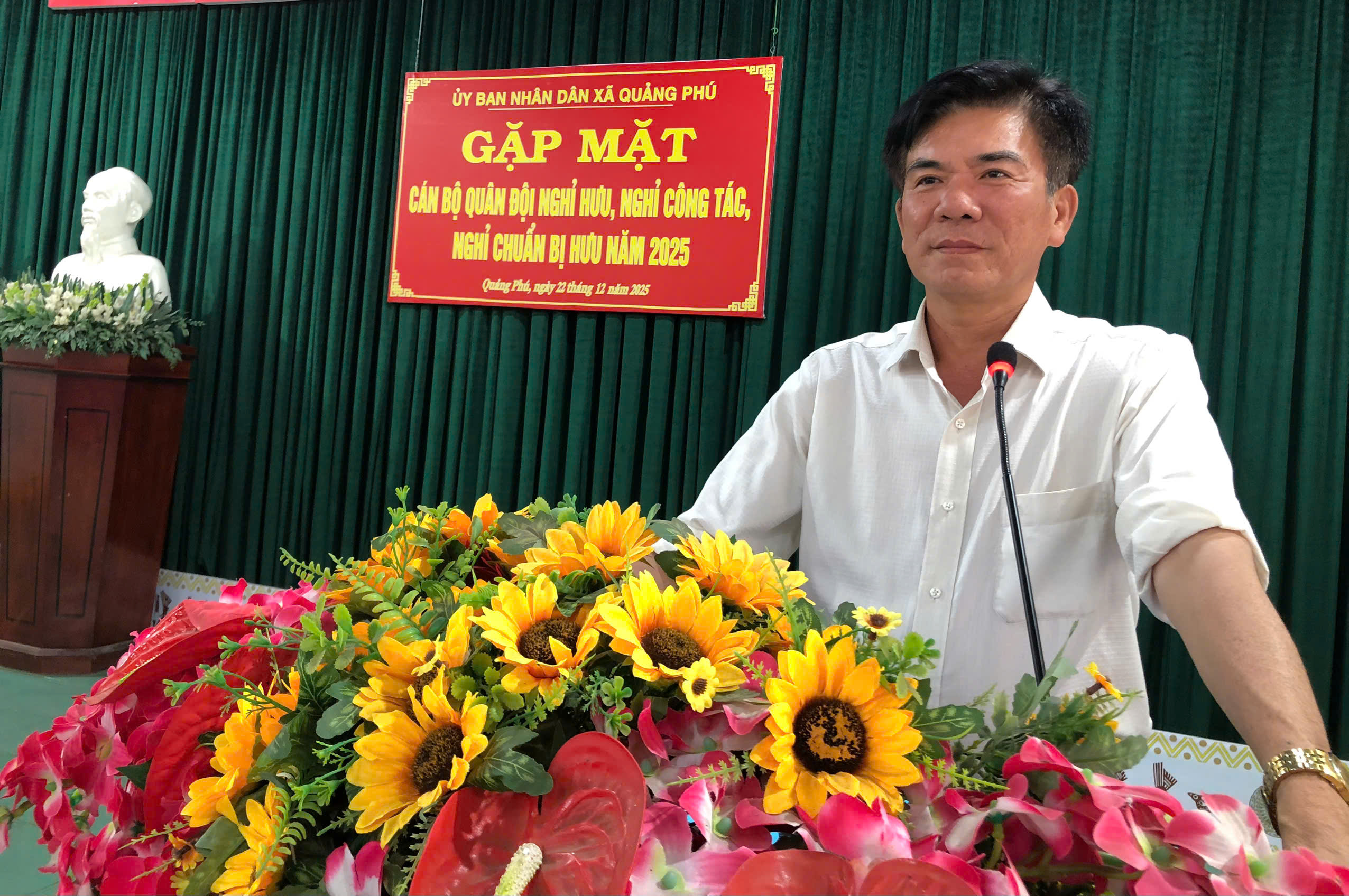 Xã Quảng Phú gặp mặt cán bộ quân đội nghỉ hưu, nghỉ công tác, nghỉ chuẩn bị hưu năm 2025